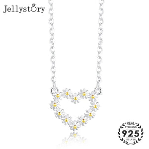 925 Silver Necklace with Heart-shaped Pendant for Women Wedding Party