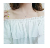 Jellystory Sterling Silver Necklace with Sapphire Pendant