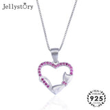 925 Silver Necklace with Cat Amethyst Pendant