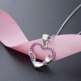925 Silver Necklace with Cat Amethyst Pendant