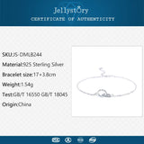 925 Silver Bracelet with Double Round Zircon for Wedding Anniversary Party