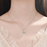 Jellystory 925 Silver Star Zircon Pendant Necklace for Women
