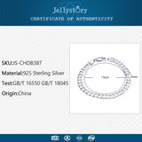 Jellystory Stamp Texture 925 Silver Bracelets for Men Women
