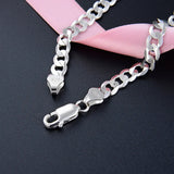 Jellystory Stamp Texture 925 Silver Bracelets for Men Women