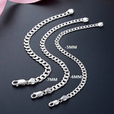 Jellystory Stamp Texture 925 Silver Bracelets for Men Women