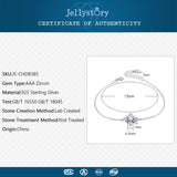 Jellystory Silver Bracelet for Women Flower-shaped Zircon Gemstones