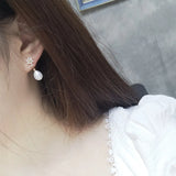 Water Drop Shape Pearl Earrings 925 Sterling Silver Wedding Anniversary Jewelry