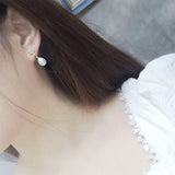 Water Drop Shape Pearl Earrings 925 Sterling Silver Wedding Anniversary Jewelry