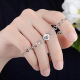 925 Silver Heart Zircon Bracelet - Women's Fashion Jewelry