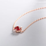 925 Silver Cat Shaped Ruby Gemstone Bracelet for Women