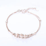 925 Sterling Silver Beaded Bracelet for Women