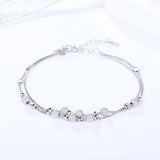 925 Sterling Silver Beaded Bracelet for Women