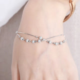 925 Sterling Silver Beaded Bracelet for Women