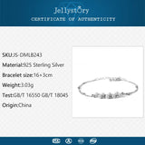 925 Sterling Silver Beaded Bracelet for Women
