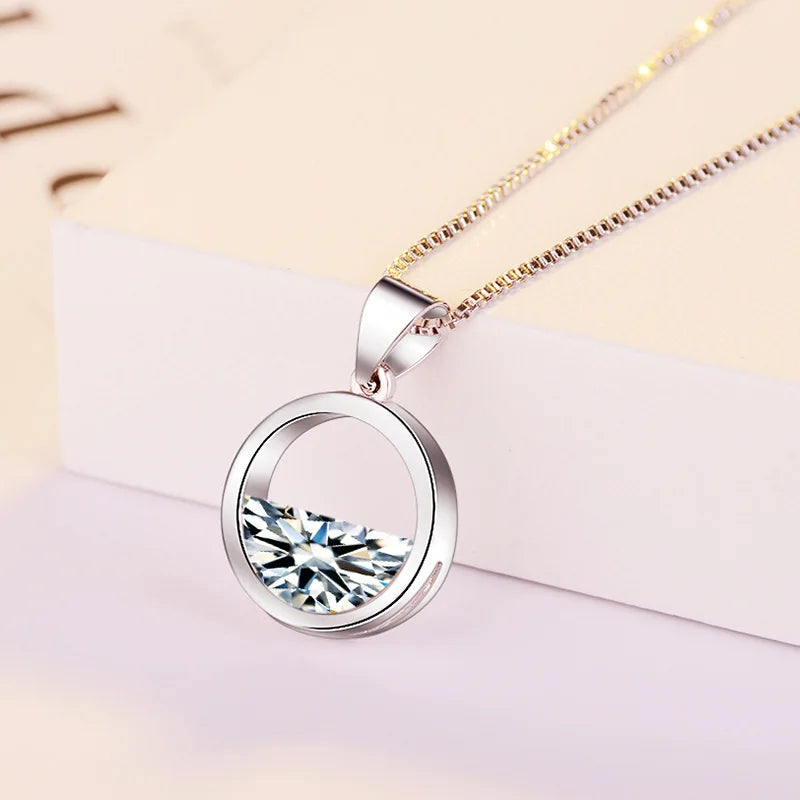 925 Silver Zircon Necklace - Women
