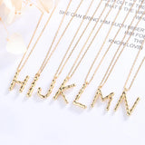 925 Sterling Silver Letter Pendant Necklace for Women