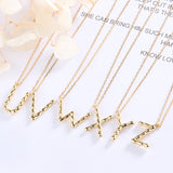 925 Sterling Silver Letter Pendant Necklace for Women