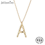 925 Sterling Silver Letter Pendant Necklace for Women