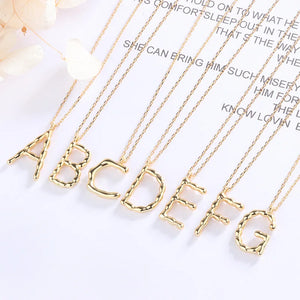 925 Sterling Silver Letter Pendant Necklace for Women