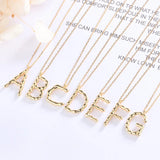 925 Sterling Silver Letter Pendant Necklace for Women