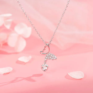 925 Silver Butterfly Zircon Pendant Necklace for Wedding