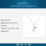 925 Silver Butterfly Zircon Pendant Necklace for Wedding