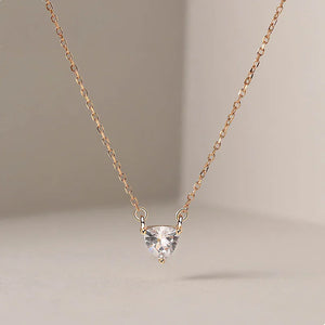 925 Silver Necklace with Zircon Pendant for Wedding Banquet