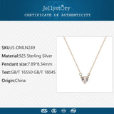 925 Silver Necklace with Zircon Pendant for Wedding Banquet
