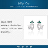 925 Sterling Silver Zircon Rabbit Stud Earrings