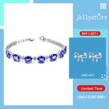 Silver 925 Bracelet with Sapphire Gemstone for Wedding Party