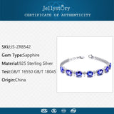 Silver 925 Bracelet with Sapphire Gemstone for Wedding Party