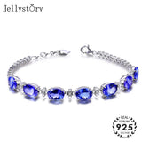 Silver 925 Bracelet with Sapphire Gemstone for Wedding Party