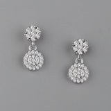925 Sterling Silver Gemstone Drop Wedding Earrings 6.5*13.5mm