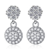 925 Sterling Silver Gemstone Drop Wedding Earrings 6.5*13.5mm