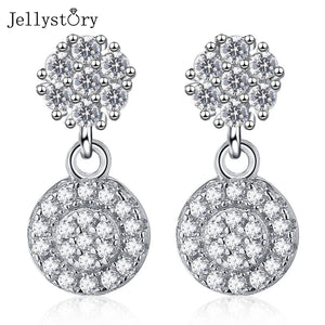 925 Sterling Silver Gemstone Drop Wedding Earrings 6.5*13.5mm