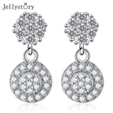 925 Sterling Silver Gemstone Drop Wedding Earrings 6.5*13.5mm
