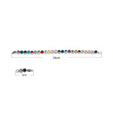 925 Silver Bracelet with Gemtones for Women Wedding Jewelry