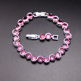 925 Silver Bracelet with Gemtones for Women Wedding Jewelry