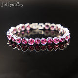 925 Silver Bracelet with Gemtones for Women Wedding Jewelry