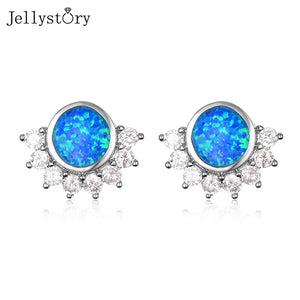 Opal Gemstone Stud Earrings for Women Wedding