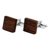 Wood Cufflinks Square&Round High Brown Men's Shirt Wedding Gift
