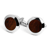 Wood Cufflinks Square&Round High Brown Men's Shirt Wedding Gift