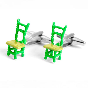Stylish Plastic Chair Cufflinks for Men