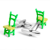 Stylish Plastic Chair Cufflinks for Men