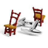 Stylish Plastic Chair Cufflinks for Men