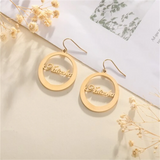 Custom Stainless Steel Name Hoop Earrings for Women