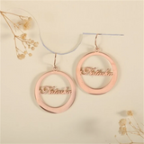 Custom Stainless Steel Name Hoop Earrings for Women
