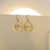 Custom Stainless Steel Name Hoop Earrings for Women