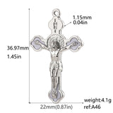 12PC Jesus Catholic Cross Charms Zinc Alloy Pendants