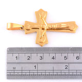 Jesus Vintage Cross Pendant Necklace Stainless Steel Chain